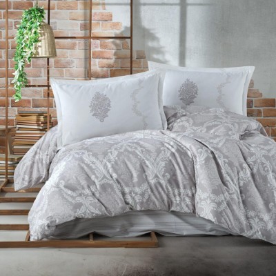Lenjerie de pat ranforce clasy king size (fiorita v2)